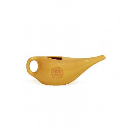 Jarrita Neti Pot De Cerámica Para Lavado Nasal | 250 Ml, Con Símbolo OM, Colores Varios