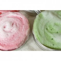 Lata jabón-esponja de Fresa y nata con Rosa mosqueta