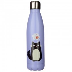 Botella Térmica de Acero Inoxidable - Gato Feline Fine - 500ml
