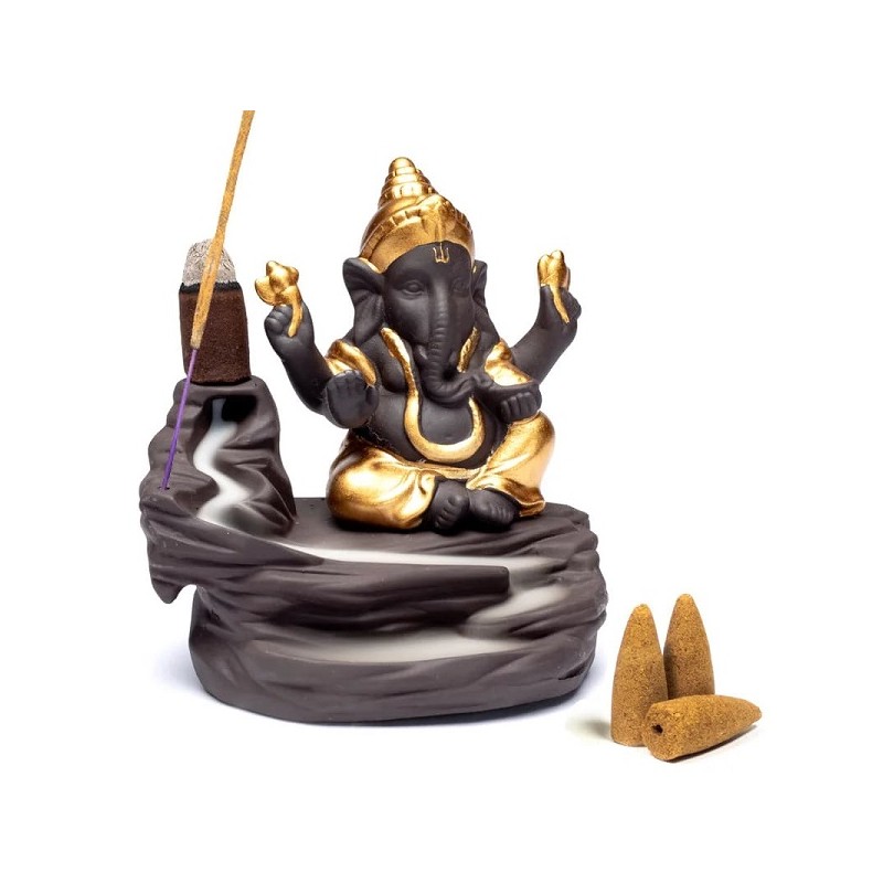 Quemador de incienso de reflujo Ganesha