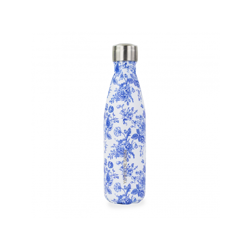 Botella térmica flores azul 500ml