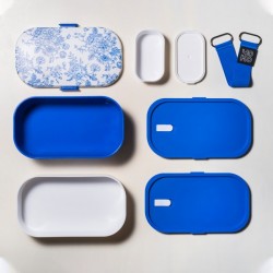 Bento Flores Azul ( Lunchbox / Tupper )