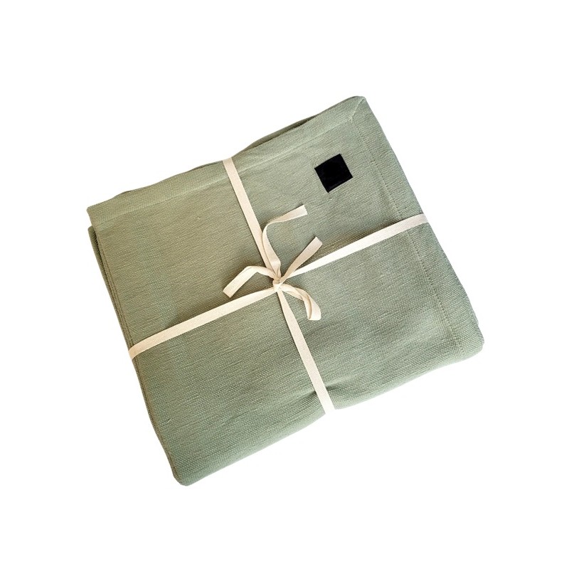 MANTA DE YOGA 100% ALGODÓN - VERDE SALVIA