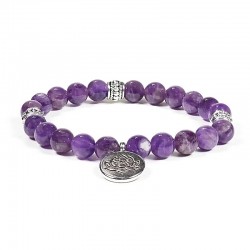 PULSERA AMATISTA CON LOTO